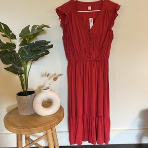 NWT coral midi dress Old Navy